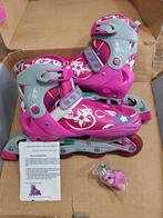 Roze Skelers met Bloemen + Extra Remblok maat 38-41, Sport en Fitness, Skeelers, Kinderen, Inline skates 4 wielen, Ophalen, Overige merken