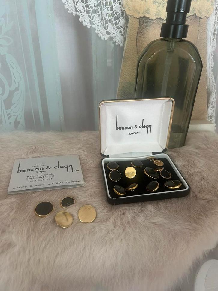 Benson&Cleqq vintage knopen en manchet knopen tailors ware, Hobby en Vrije tijd, Naaien en Fournituren, Nieuw, Knoop of Knopen