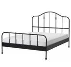Bedframe SAGSTUA met lattenbodem 140x200, Huis en Inrichting, Ophalen, Zwart, Tweepersoons, 140 cm