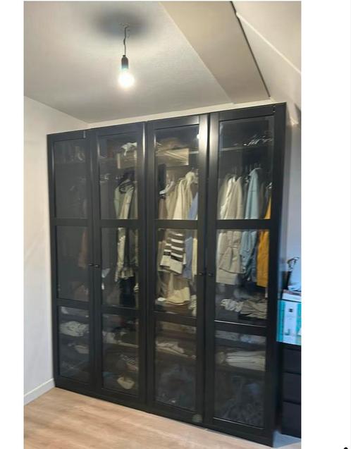 Ikea pax deuren zwart en wit en spiegel deuren, Huis en Inrichting, Kasten | Kledingkasten, 200 cm of meer, 50 tot 100 cm, Ophalen of Verzenden