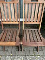 Houten tuinstoelen, Tuin en Terras, Ophalen, Gebruikt, Hout, Inklapbaar