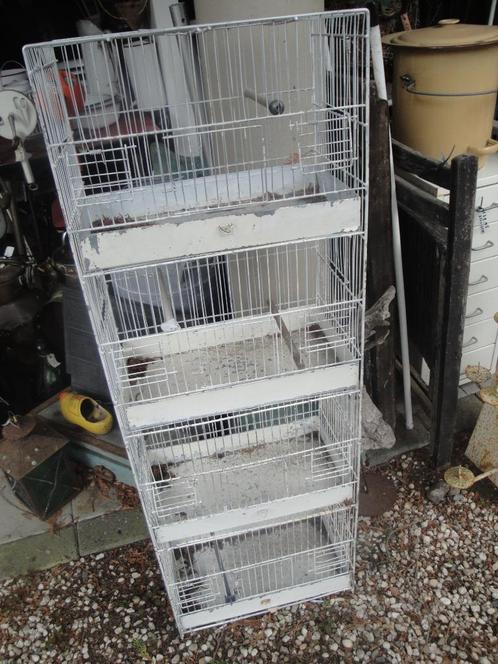 stapelbare vogelkooi 4 stuks aan elkaar, Dieren en Toebehoren, Vogels | Hokken en Kooien, Vogelkooi, Metaal, Ophalen