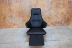 Nieuw beklede zwarte leren Gealux design relaxfauteuil, 100 tot 125 cm, Design  Gealux Leolux, Nieuw, Ophalen of Verzenden
