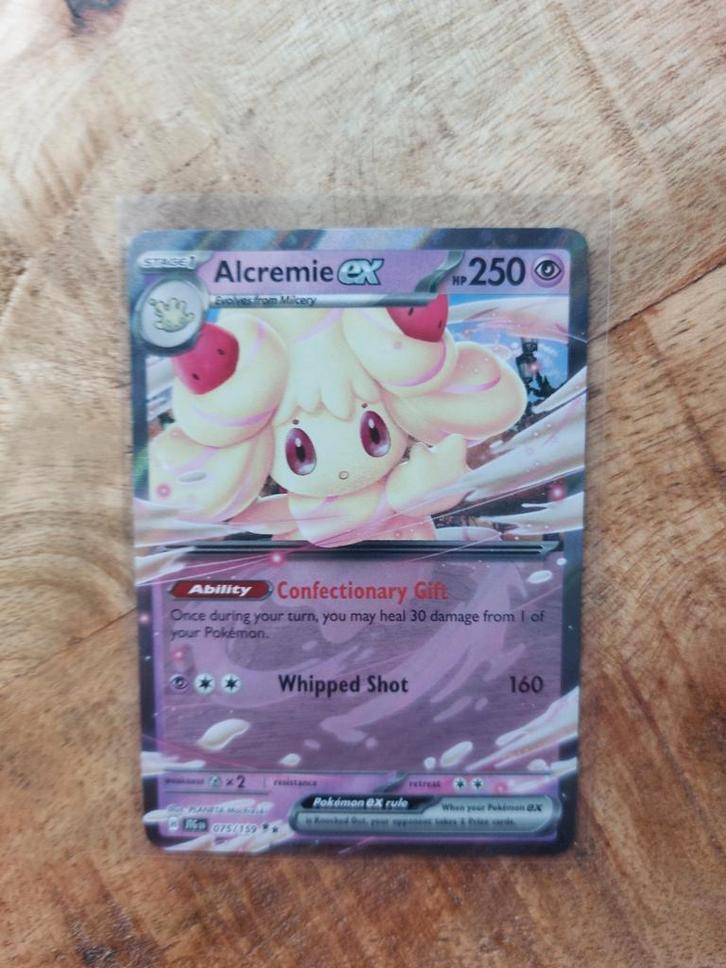 Journey Together 075/159 Alcremie EX, Hobby en Vrije tijd, Verzamelkaartspellen | Pokémon, Zo goed als nieuw, Losse kaart, Ophalen of Verzenden