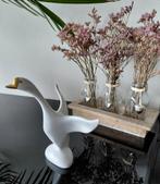 Hollohaza, Hongaars porselein, Zwaan met gespreide vleugels, Verzenden, Zo goed als nieuw, Vogel, Beeldje of Figuurtje