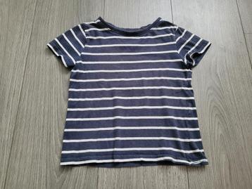 KIABI blauw wit gestreept T-shirt maat 4a (104) ~ MP3029 beschikbaar voor biedingen