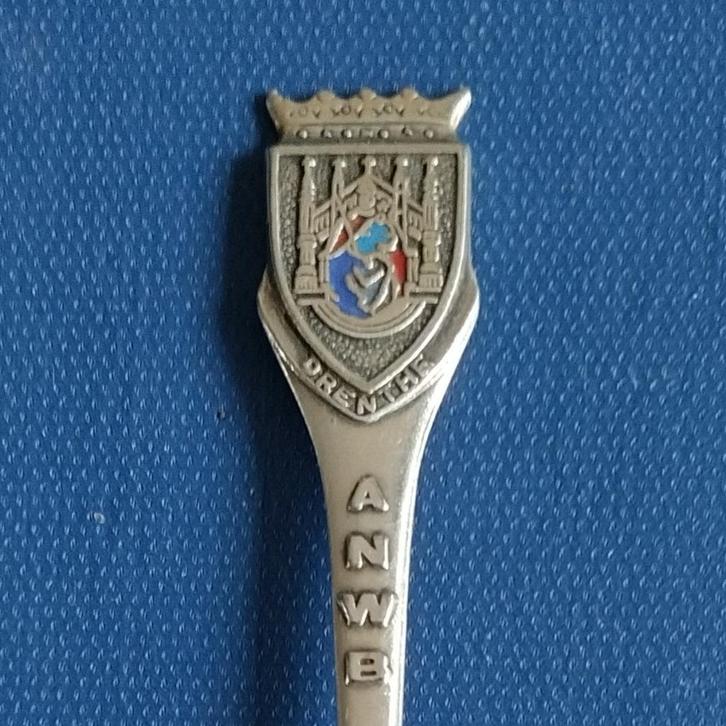 verzilverd lepeltje ANWB Drenthe (90), A.N.W.B., Antiek en Kunst, Antiek | Bestek, Verzenden