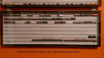 Vitrines: DV 17 mei beurs Houten. Wandvitrines N-Spoor & HO beschikbaar voor biedingen