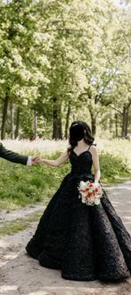 Zwarte hennajurk/kina elbisesi/bruidsjurk /verlovingsjurk, Ophalen, Zo goed als nieuw, Zwart, Trouwjurk