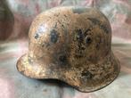 WW2 M42 Afrikakorps camo stahlhelm <hpk64>, Verzamelen, Ophalen of Verzenden, Amerika, Helm of Baret