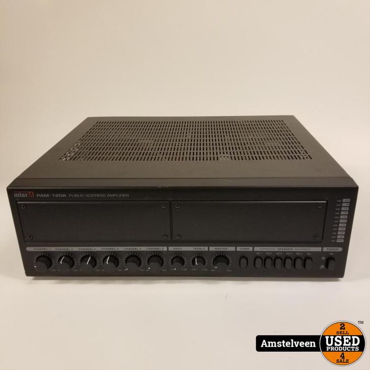 Inter-M PAM-120 A 120W 4Ohm 6 Mic Black | Nette Staat, Audio, Tv en Foto, Versterkers en Receivers, Gebruikt