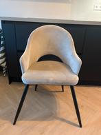 4 Beige Velvet Stoelen + Care Kit, Huis en Inrichting, Stoelen, Ophalen, Overige kleuren, Zo goed als nieuw, Vier