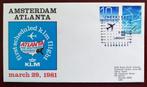 KLM First scheduled flight ATLANTA 1981, Postzegels en Munten, Brieven en Enveloppen | Nederland, Verzenden, Envelop