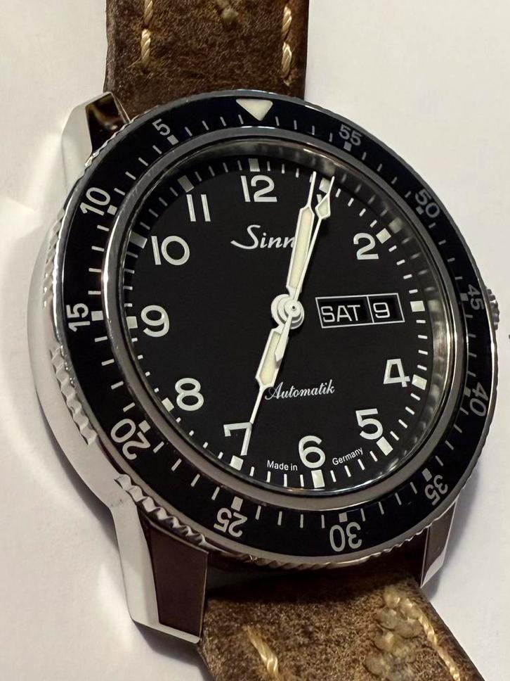 Sinn 104 St Sa A complete set, Sieraden, Tassen en Uiterlijk, Horloges | Heren, Zo goed als nieuw, Overige merken, Leer, Ophalen of Verzenden