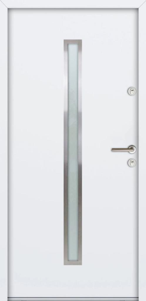Aluminium staal voordeur 100x207 Wit Rechts, Doe-het-zelf en Verbouw, Deuren en Horren, Nieuw, Buitendeur, 200 tot 215 cm, 100 tot 120 cm