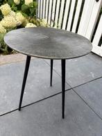 Bijzettafel nolimits nestor goud metaal nieuw, Minder dan 55 cm, Metaal of Aluminium, Rond, Ophalen of Verzenden