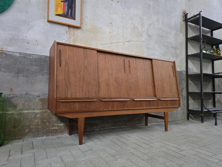 Deens Design Dressoir Bar | Jaren 60 Teak Kast Sideboard DM3, Huis en Inrichting, Kasten | Dressoirs, Gebruikt, 150 tot 200 cm