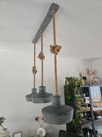 Industriële hanglamp met touw, Ophalen, 50 tot 75 cm, Zo goed als nieuw, Metaal