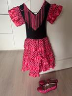 Roze spaanse jurk maat tot 6 jaar, Ophalen, Zo goed als nieuw, Maat 36 (S), Carnaval
