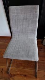 2 eetkamerstoelen. Stof met metalen onderstel., Ophalen, Zo goed als nieuw