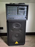 Muziekinstallatie versterker Yamaha, box Eurolive, stekkers, Ophalen, Yamaha