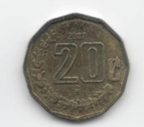 Mexico 20 centavos 2007 KM# 548, Postzegels en Munten, Munten | Amerika, Losse munt, Midden-Amerika, Verzenden