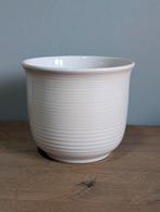 Vintage Witte West Germany Bloempot - Ribbel Design, Ophalen