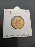 Vervalsing 10 gulden 1897 bieden, Postzegels en Munten, Ophalen of Verzenden