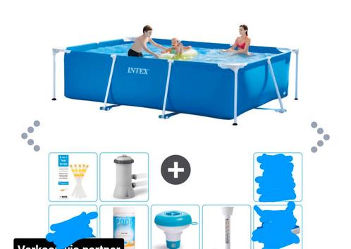 Zwembad intex 200x300x75, Tuin en Terras, Zwembaden, Zo goed als nieuw, Minder dan 80 cm, 200 tot 400 cm, Minder dan 200 cm, Rechthoekig