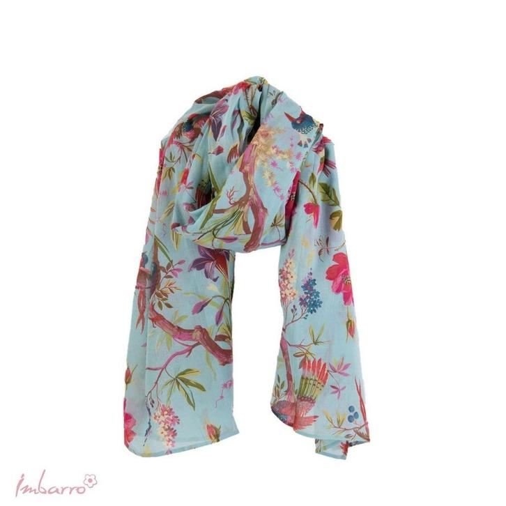 turquoise sjaal of pareo Paradise 100 x 200 leuk cadeau, Kleding | Dames, Mutsen, Sjaals en Handschoenen, Nieuw, Sjaal, Ophalen of Verzenden