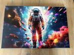 Canvas Astronaut Neon Meteoriet 60CM bij 40CM [Nieuw], Nieuw, Ophalen of Verzenden, Schilderij, Minder dan 50 cm