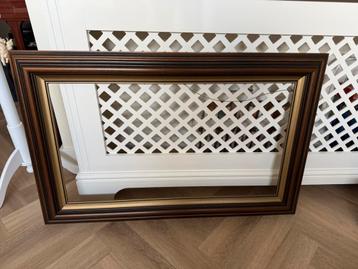 Dubbele houten schilderijlijst 90x50 / 110x70 beschikbaar voor biedingen