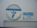sticker oud Nieuwkuijk W VERHOEVEN cv installatie retro 2x, Verzamelen, Verzenden, Zo goed als nieuw, Bedrijf of Vereniging