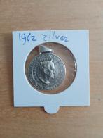 Zilveren penning wilhelmina 1962, Ophalen of Verzenden, Overige landen, Overige waardes