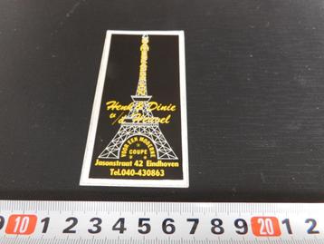 sticker eifeltoren ehv henk & dinie vd heuvel dameskapsalon beschikbaar voor biedingen