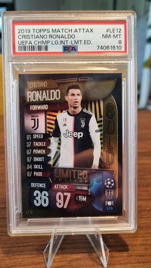 Cristiano Ronaldo Juventus 2019 PSA8, Hobby en Vrije tijd, Verzamelkaartspellen | Overige, Nieuw, Losse kaart, Ophalen of Verzenden