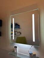 LED Badkamerspiegel 60x60 met Verwarming & Stopcontacten, Ophalen, Gebruikt, Vierkant, Minder dan 100 cm
