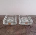 2x kaarsenstandaard - Bohemia Glass - Made in Czechoslovakia, Ophalen of Verzenden, Zo goed als nieuw, Overige materialen, Minder dan 25 cm