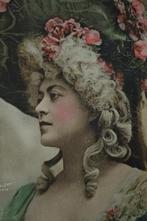 FRANKRIJK 1910 THEATER ACTRICE LANG HAAR HOED, Verzamelen, Ophalen, Voor 1920, Sterren en Beroemdheden