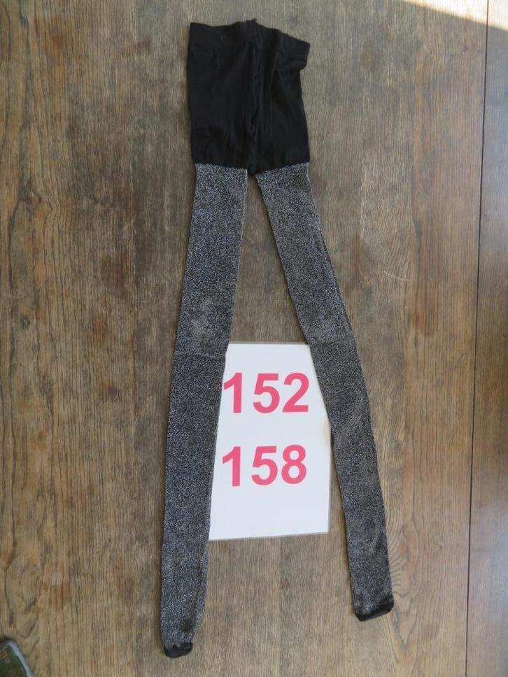Zwarte panty met glitters in maat 152-158, Kinderen en Baby's, Kinderkleding | Maat 152, Zo goed als nieuw, Meisje, Overige typen