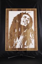 Bob Marley | Schilderij | Gefreesd in Walnoot, Antiek en Kunst, Verzenden