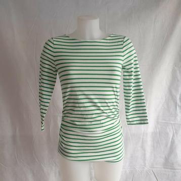 HOBBS: z.g.a.n. groen-wit gestreepte top maat S beschikbaar voor biedingen