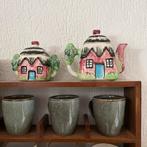 Vintage Engelse country cottage theepot en suikerpot, Antiek en Kunst, Ophalen of Verzenden