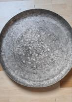 Decoratieve metalen schaal, Huis en Inrichting, Woonaccessoires | Dienbladen, Ophalen, Gebruikt, Rond, Metaal