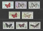 Centraal Afrika 4-11 insecten vlinders  1960 serie plakker, Verzenden, Postfris, Dier of Natuur