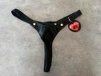 Leren string leer maat xs/s zwart fetisj Bitch proof, Ophalen of Verzenden, Zwart, String