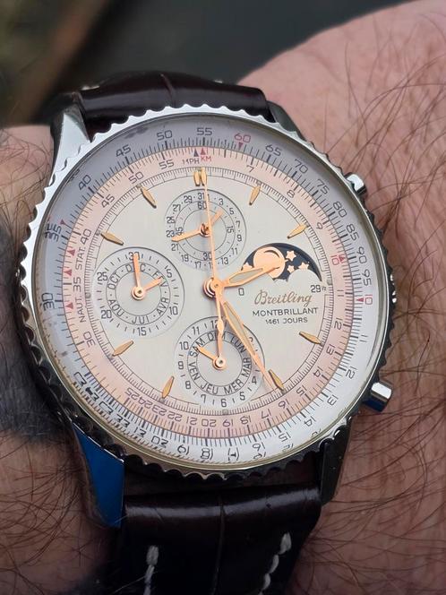 Breitling Navitimer montbrillant 1461 jours moonphase, Sieraden, Tassen en Uiterlijk, Horloges | Heren, Zo goed als nieuw, Breitling