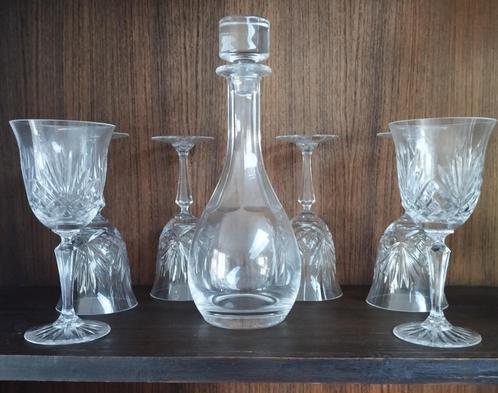 glazen en karaf, Antiek en Kunst, Antiek | Glas en Kristal, Ophalen of Verzenden
