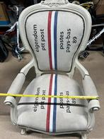 Fauteuil PostNL stof, Huis en Inrichting, Fauteuils, Ophalen, Hout, Gebruikt, 75 tot 100 cm