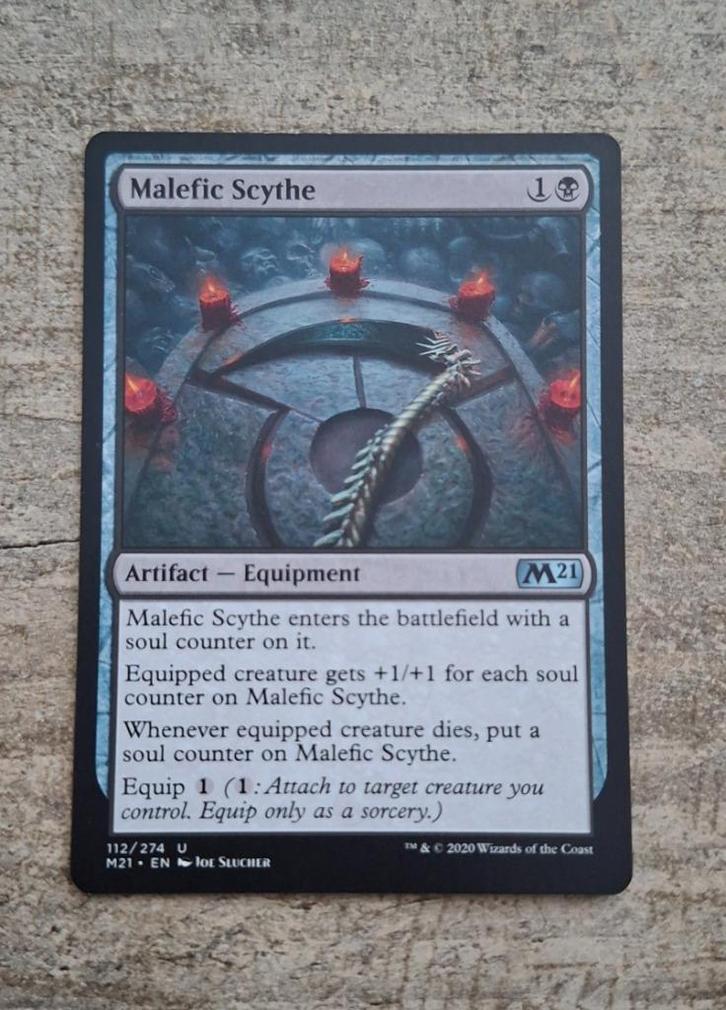 Malefic Scythe - Magic the Gathering, Hobby en Vrije tijd, Verzamelkaartspellen | Magic the Gathering, Gebruikt, Verzenden
